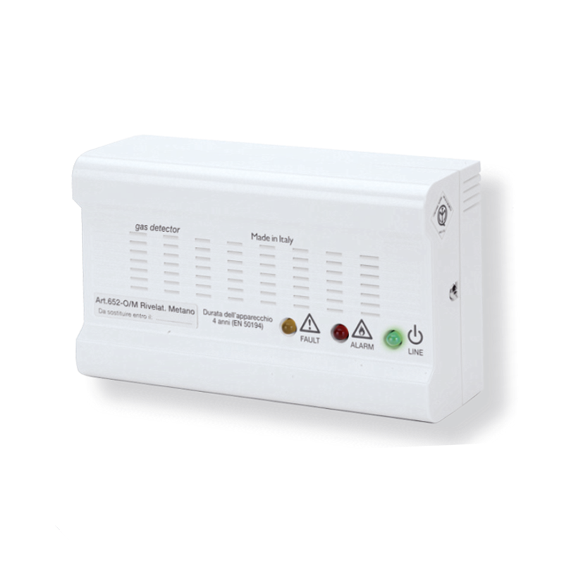 GAMMA 652-O Natural gas and LPG detector with acoustic alarm and output relay